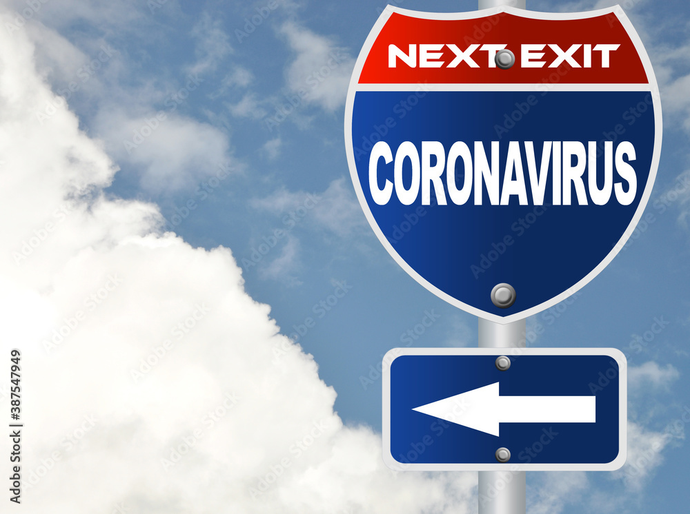 Coronavirus road sign