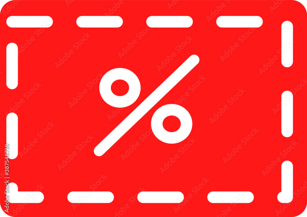 shopping voucher or Discount ticket icon shopping voucher or Discount ticket icon