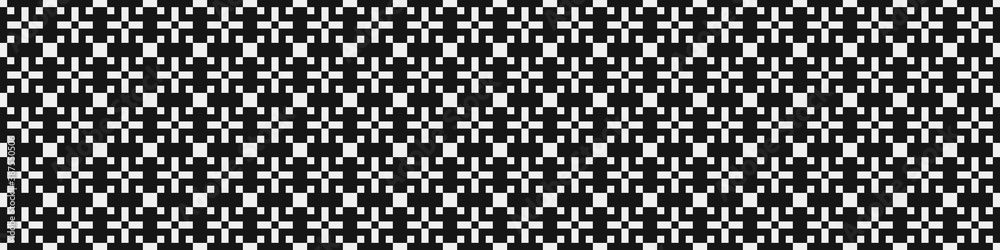 Fototapeta premium Abstract Cross Pattern Dots Logo generative computational art illustration