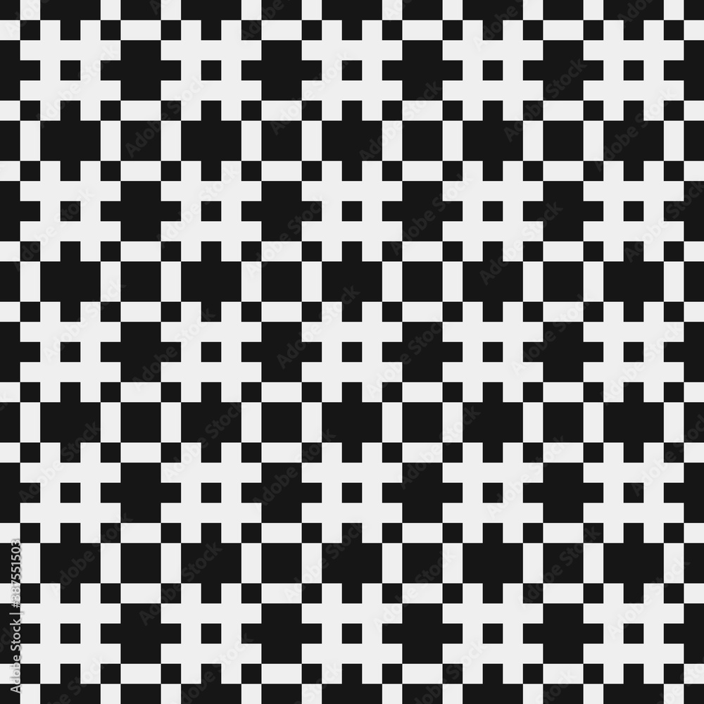 Fototapeta premium Abstract Cross Pattern Dots Logo generative computational art illustration