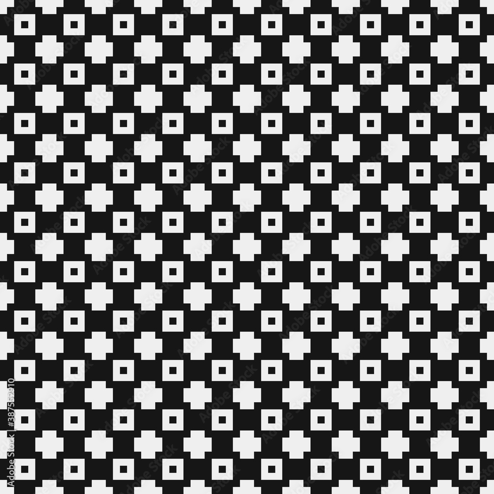 Fototapeta premium Abstract Cross Pattern Dots Logo generative computational art illustration