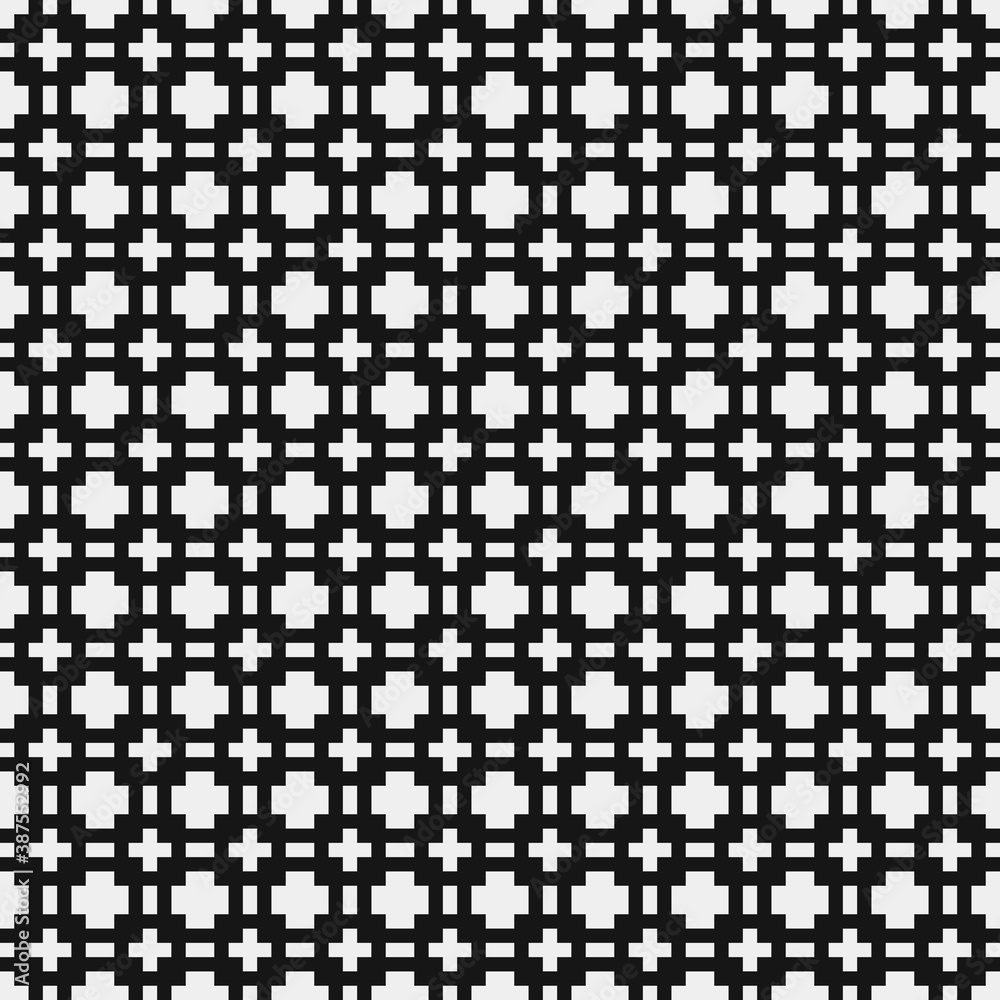 Fototapeta premium Abstract Cross Pattern Dots Logo generative computational art illustration