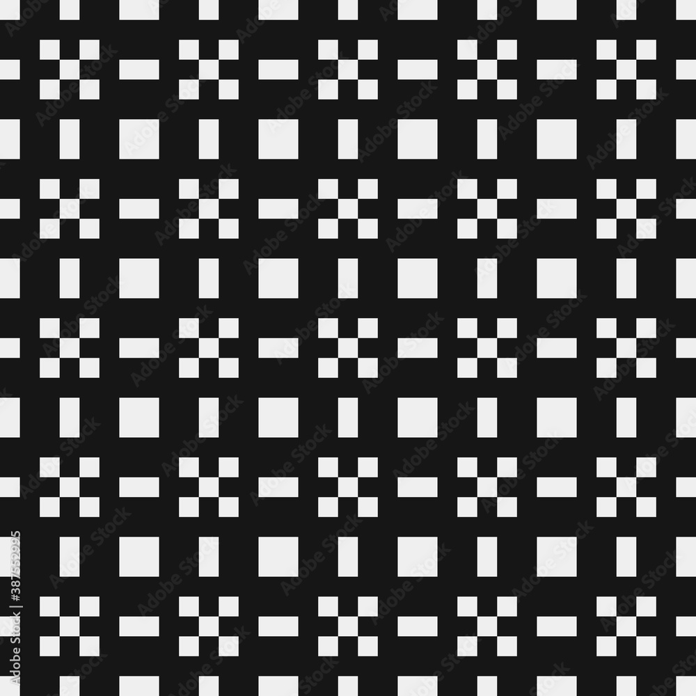 Fototapeta premium Abstract Cross Pattern Dots Logo generative computational art illustration