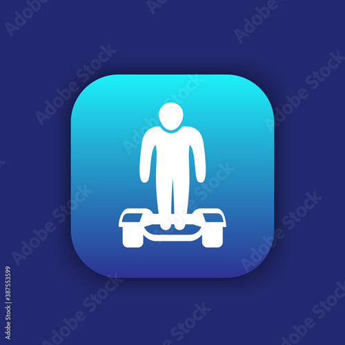 hoverboard icon, pictogram