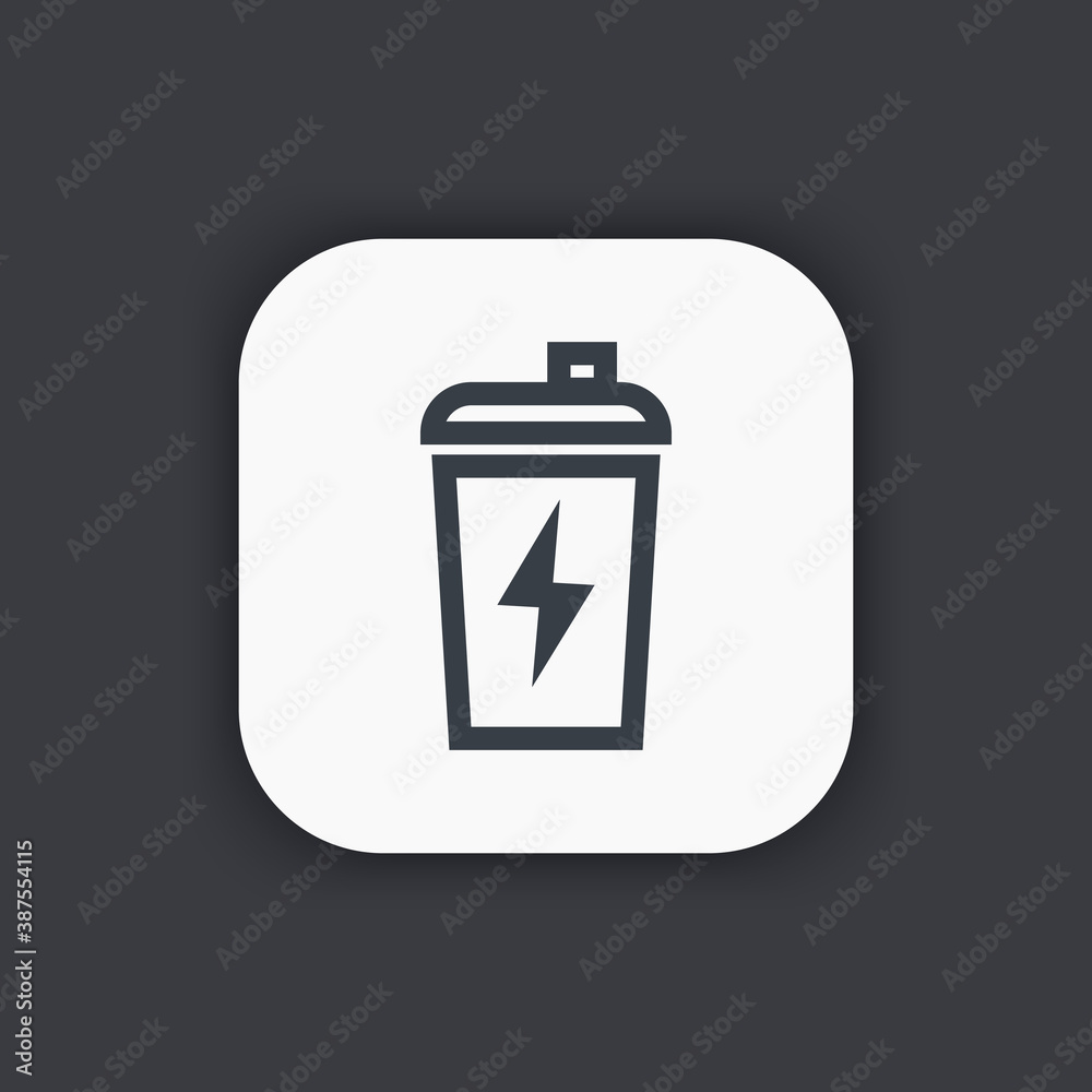 Sport shaker icon, line pictogram, vector illustration Sport shaker icon, line pictogram, vector illustration