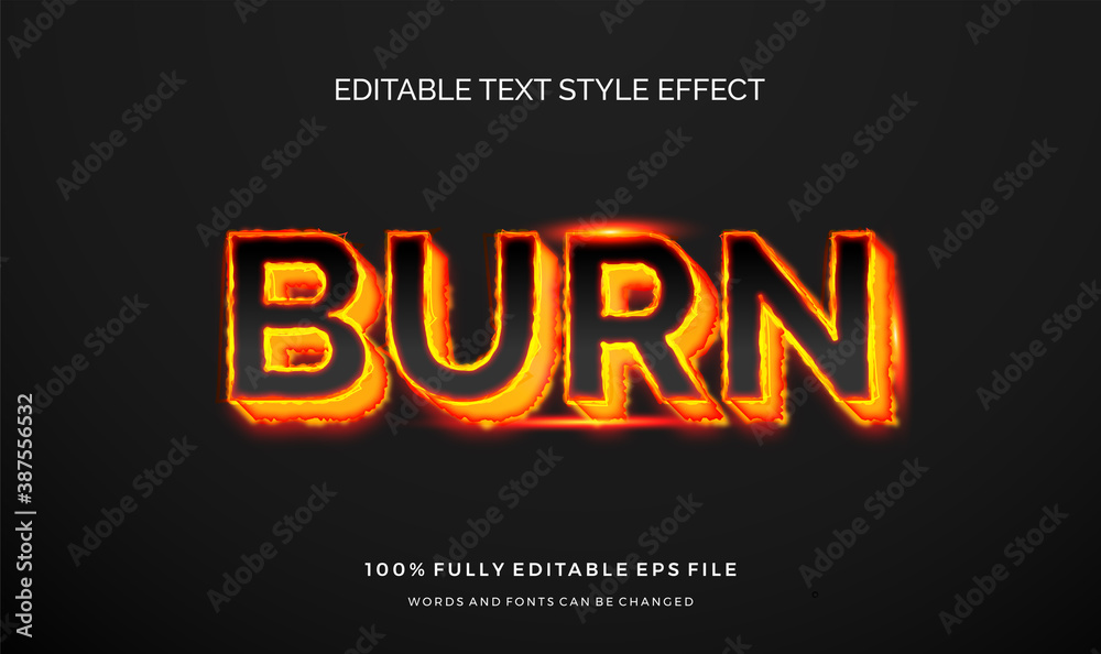 Modern editable text style effect illustrator. vector design template.