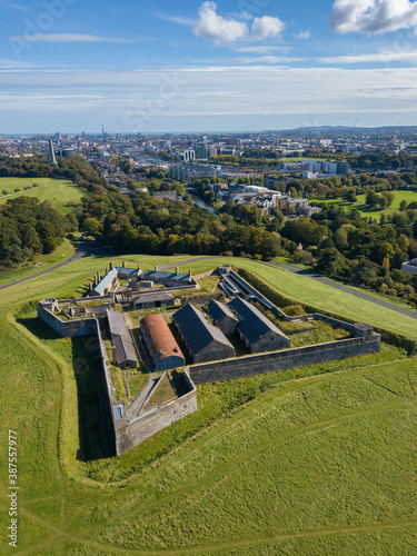 Photography Magazine fort aerial view with Dublin city center in the background
