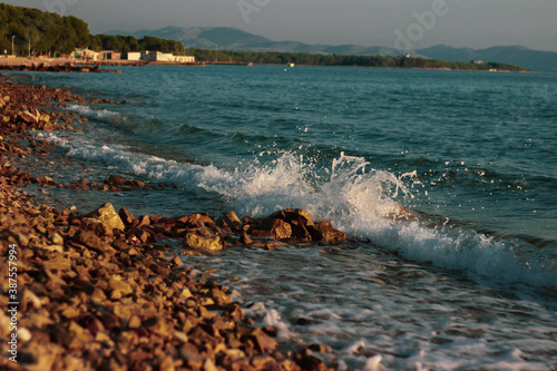 waves on the beach