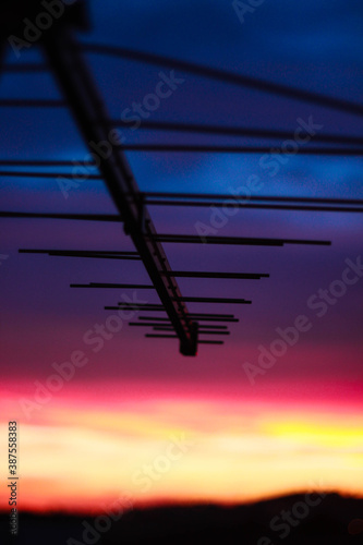 sunset in the city