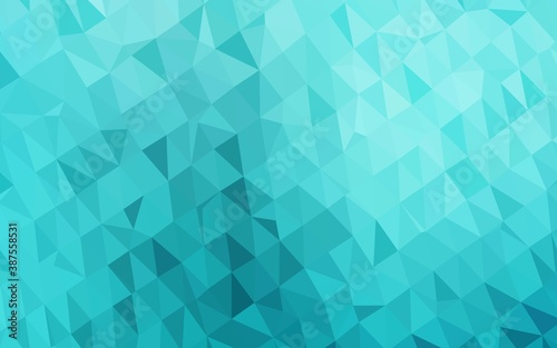 Light BLUE vector abstract polygonal cover.