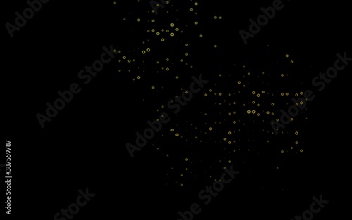 Dark Green vector layout with circle shapes.