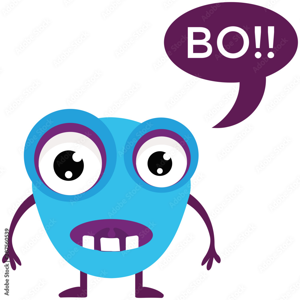 Game cartoon monster growling and yelling Game cartoon monster growling and yelling