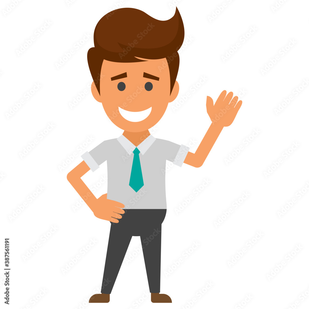 A businessman with documents case, flat icon image
A businessman with documents case, flat icon image