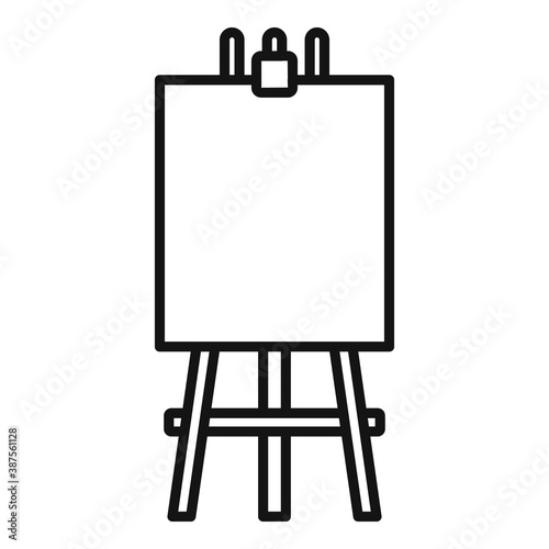 Easel poster icon, outline style