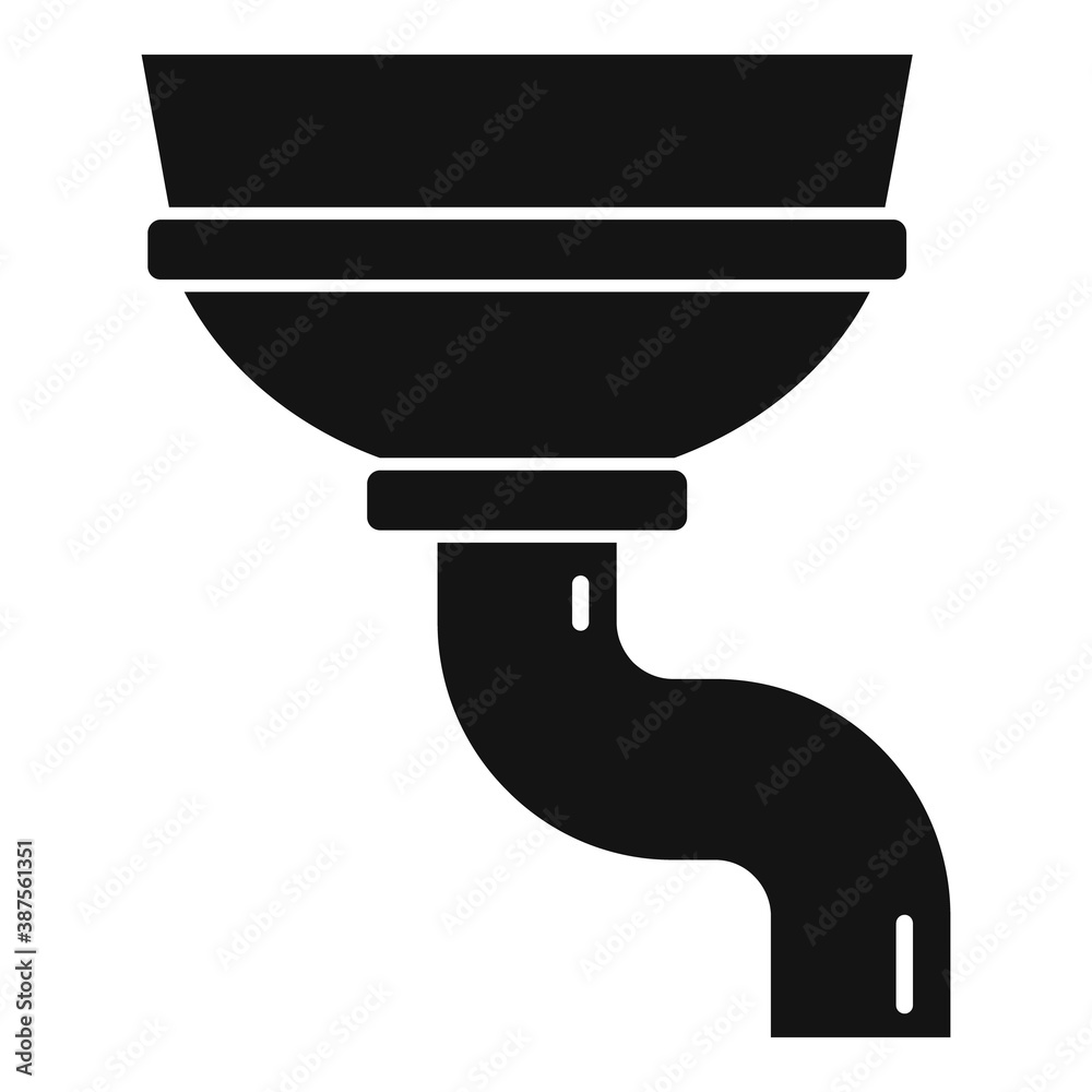 Rooftop gutter icon, simple style Rooftop gutter icon, simple style