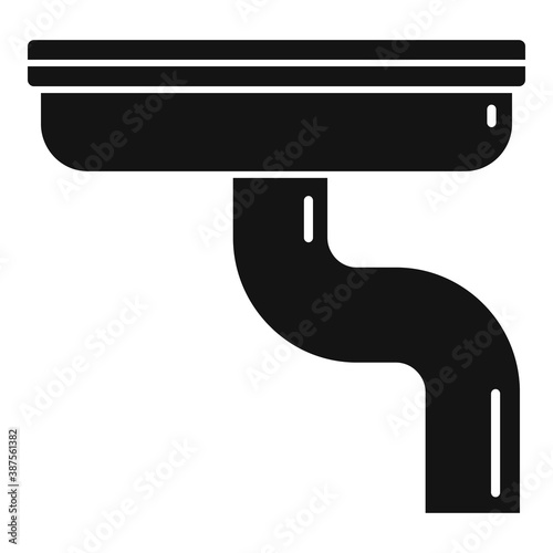 Maintenance gutter icon, simple style