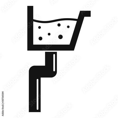 Metal gutter icon, simple style