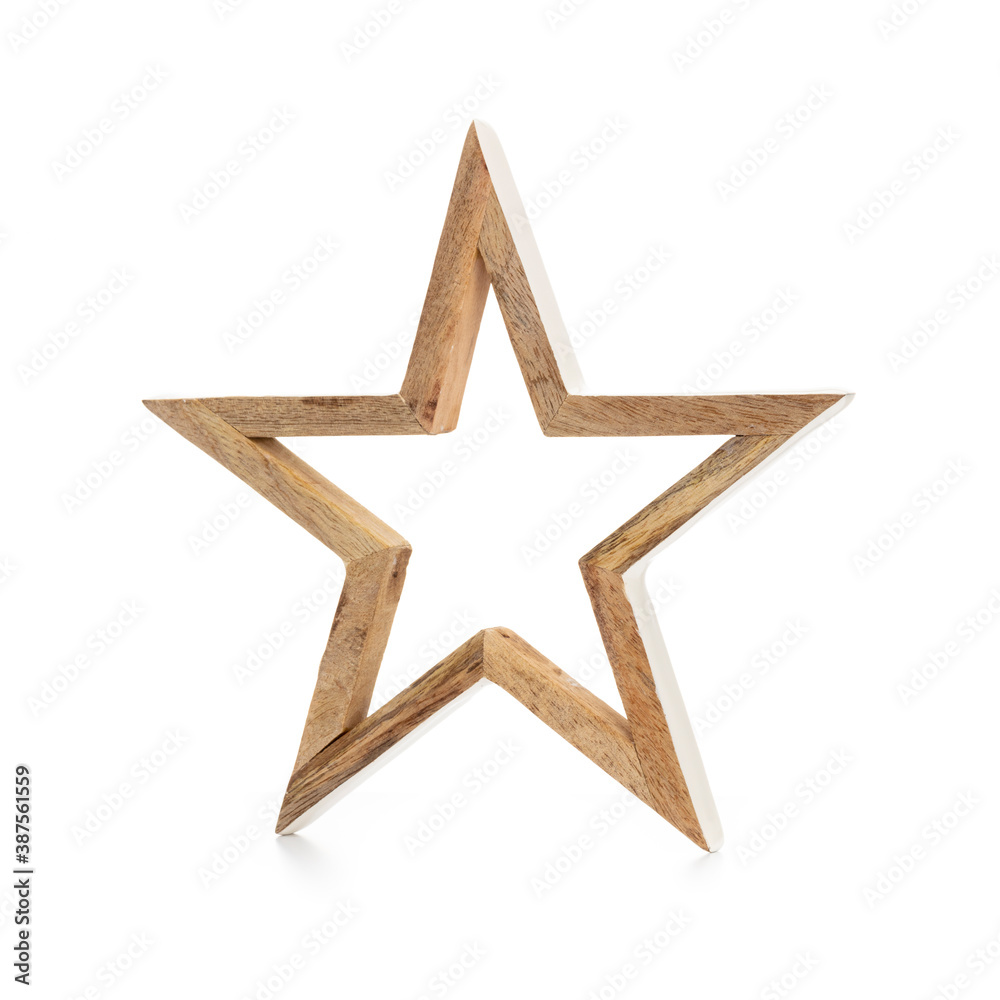 Christmas star isolated on a white background.