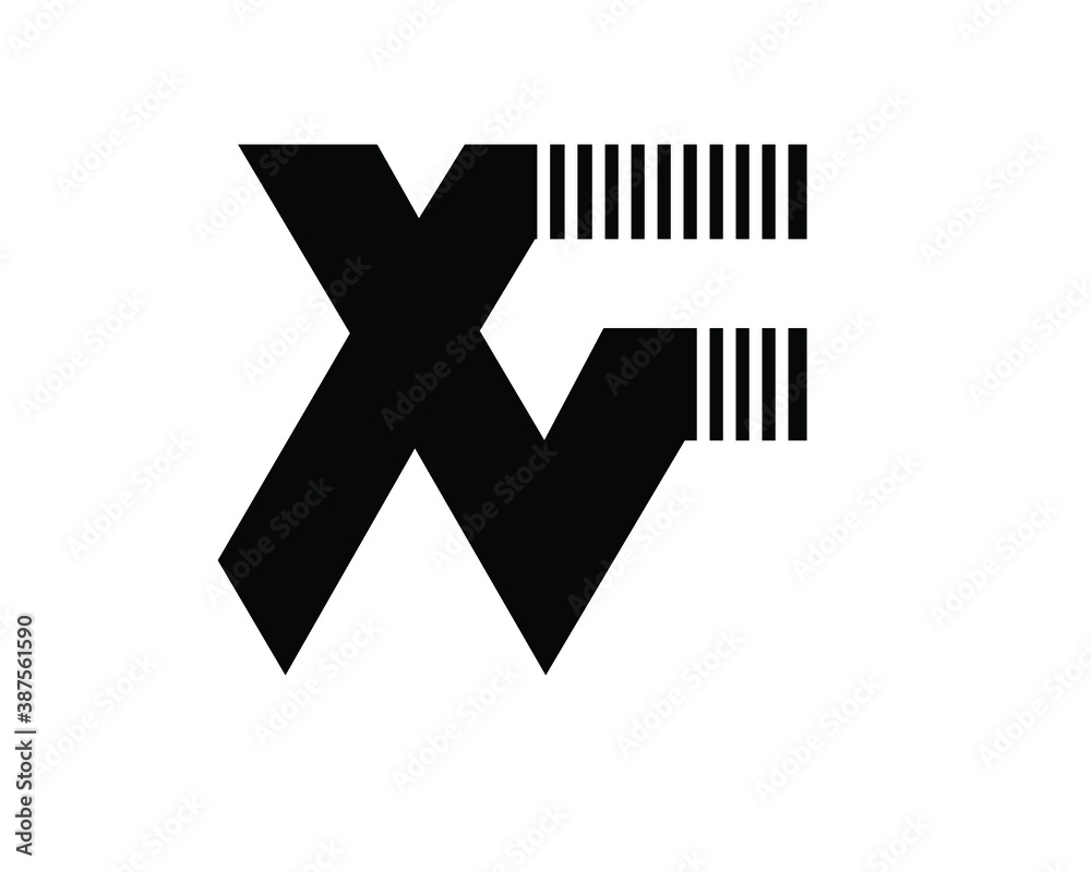Obraz premium x & f and j & k logo designs