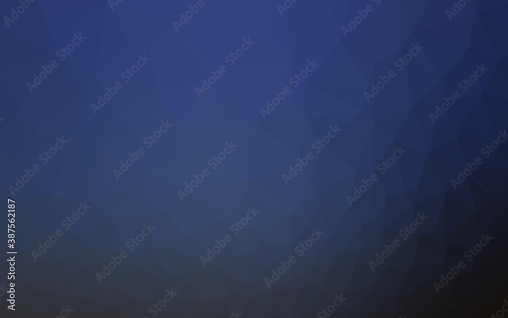 Dark BLUE vector triangle mosaic template. Dark BLUE vector triangle mosaic template.