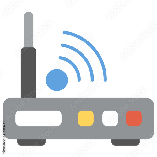 
An access point device with signals, wifi router

