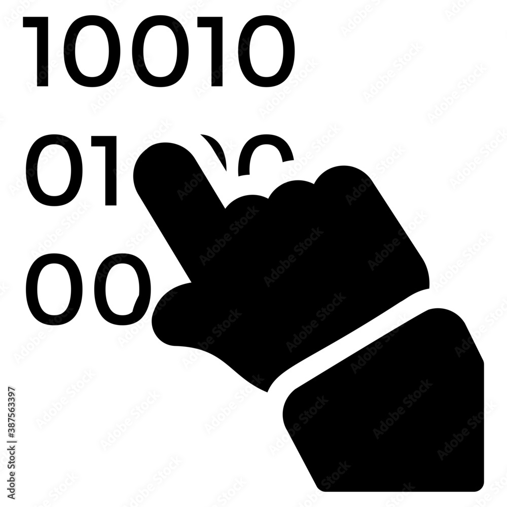 digital tablet with binary code on screen digital tablet with binary code on screen