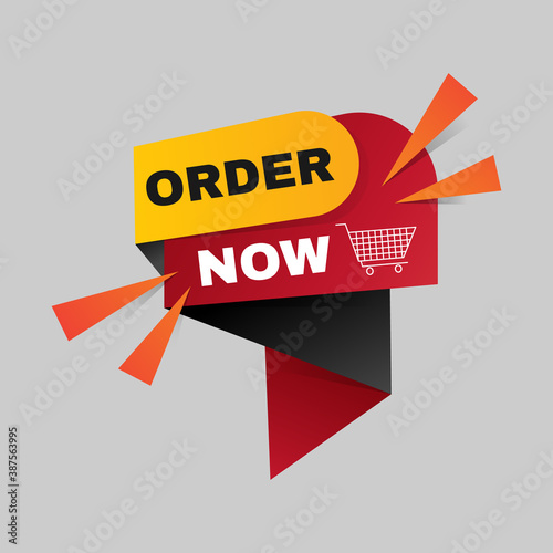 Order now banner template. -  Vector.