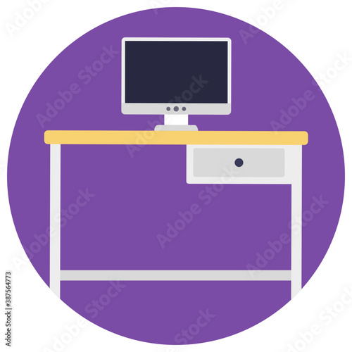 
writing desk with drawers and a sloping surface for writing
