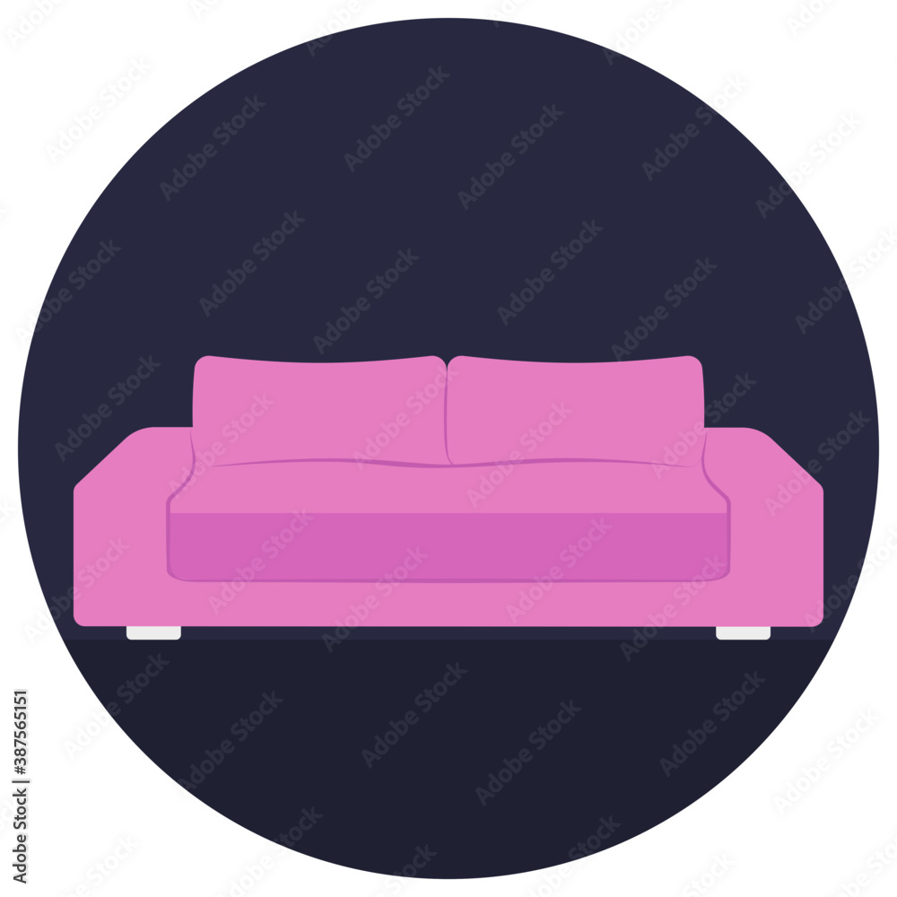 Flat icon design of sofa, living room furniture
Flat icon design of sofa, living room furniture