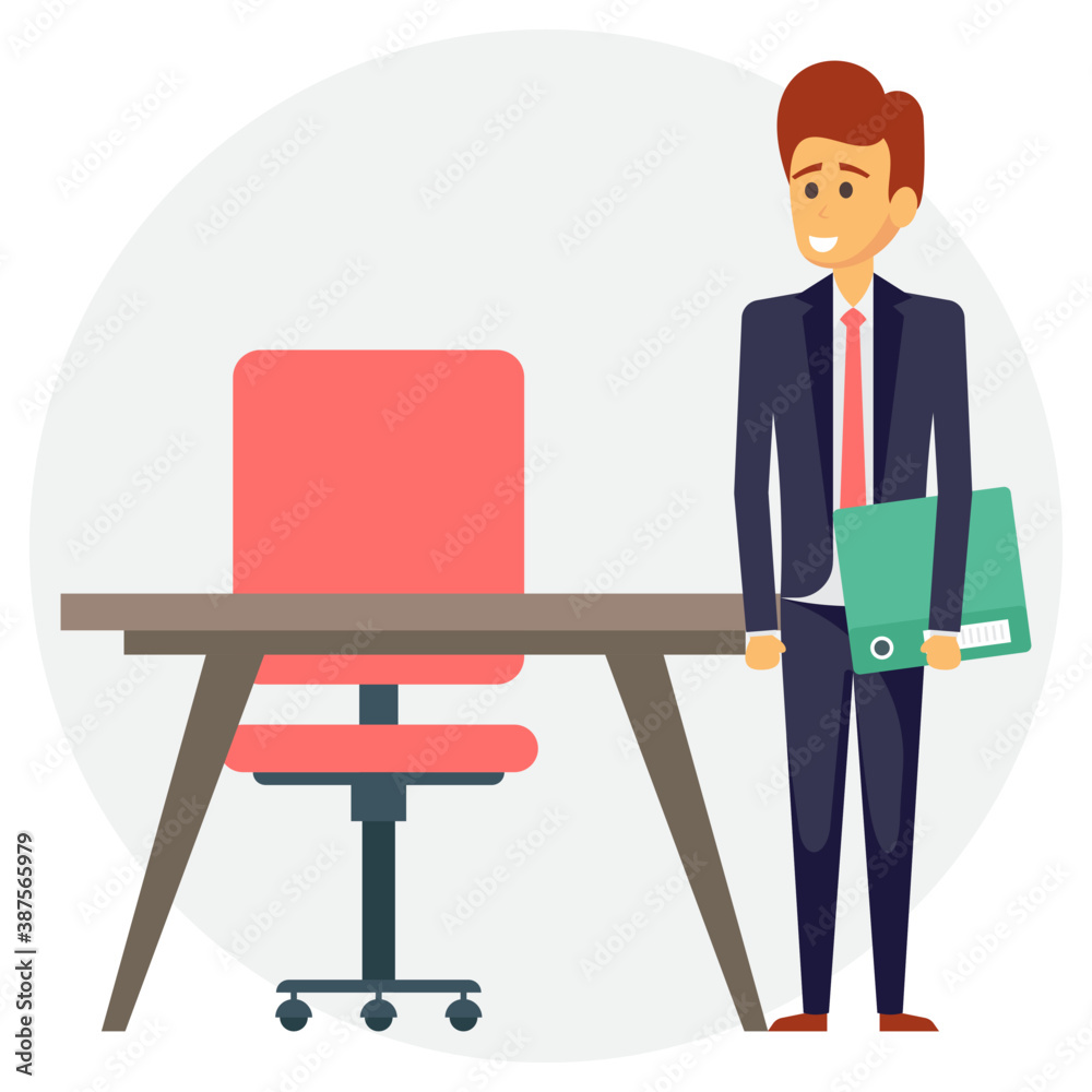 office worker standing to his office desk best icon to describe working
office worker standing to his office desk best icon to describe working