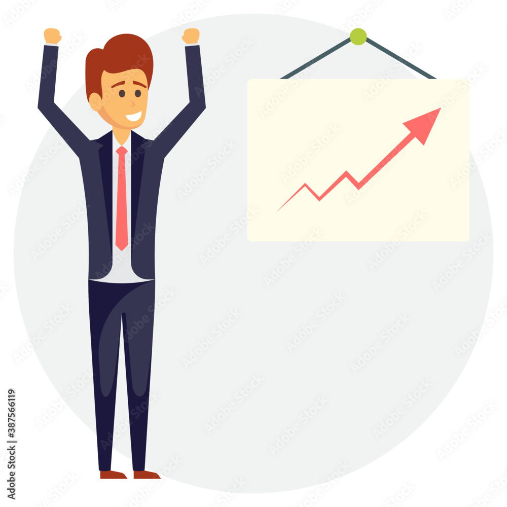 A male avatar standing with a smile depicting satisfied businessman
A male avatar standing with a smile depicting satisfied businessman