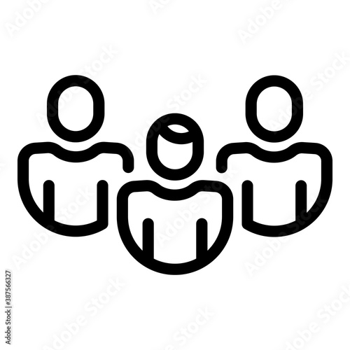 Group adaptation icon. Outline group adaptation vector icon for web design isolated on white background