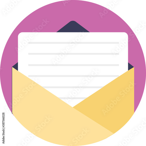 
An opened envelope with a letter inside representing inbox mail
