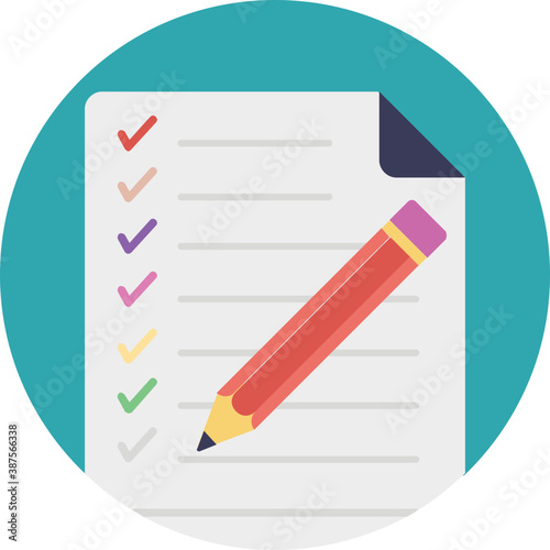 
Clipped checklist in board and marking pen, together offering idea of order icon
 photo