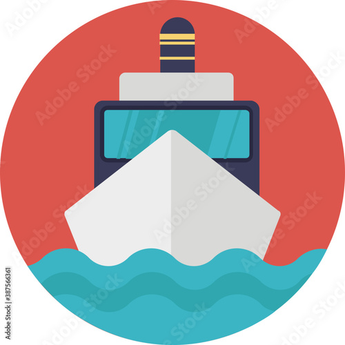 
A package boarded on a big cargo ship to enlighten idea of ship by sea
