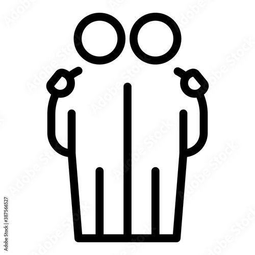 Friendship adaptation icon. Outline friendship adaptation vector icon for web design isolated on white background