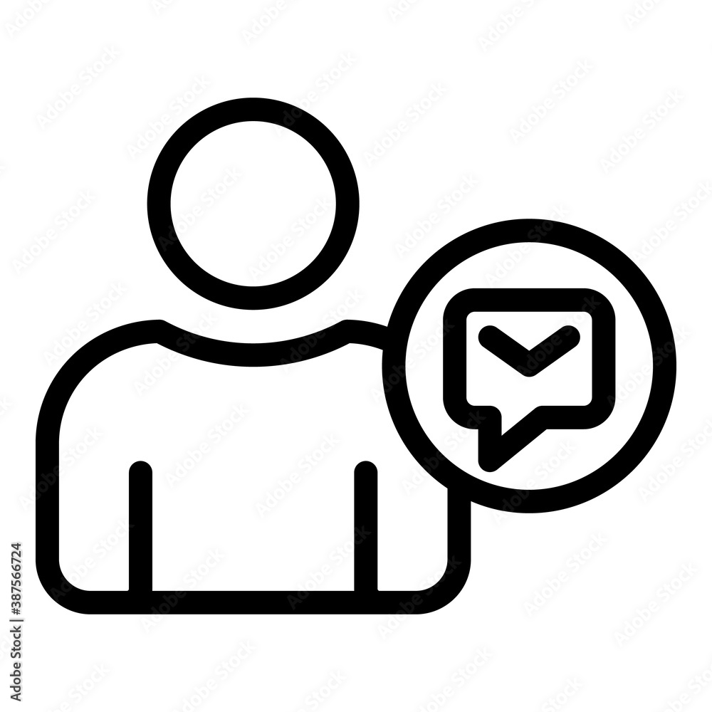 Chat request icon. Outline chat request vector icon for web design isolated on white background Chat request icon. Outline chat request vector icon for web design isolated on white background