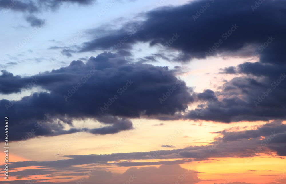 Evening dramatic skyscape for background 