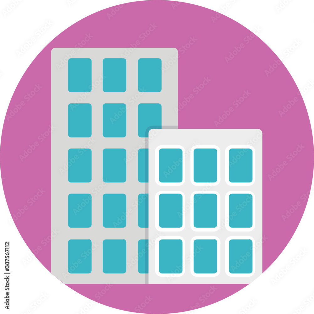 
The outer view of an apartment, residential building
