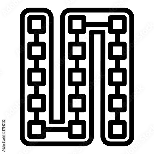 Led strip lights module icon. Outline led strip lights module vector icon for web design isolated on white background