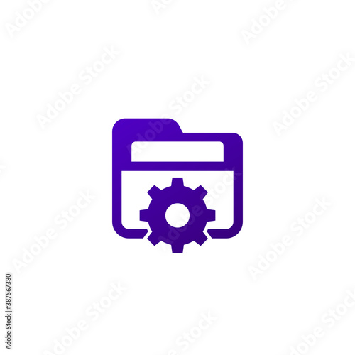 folder settings icon on white