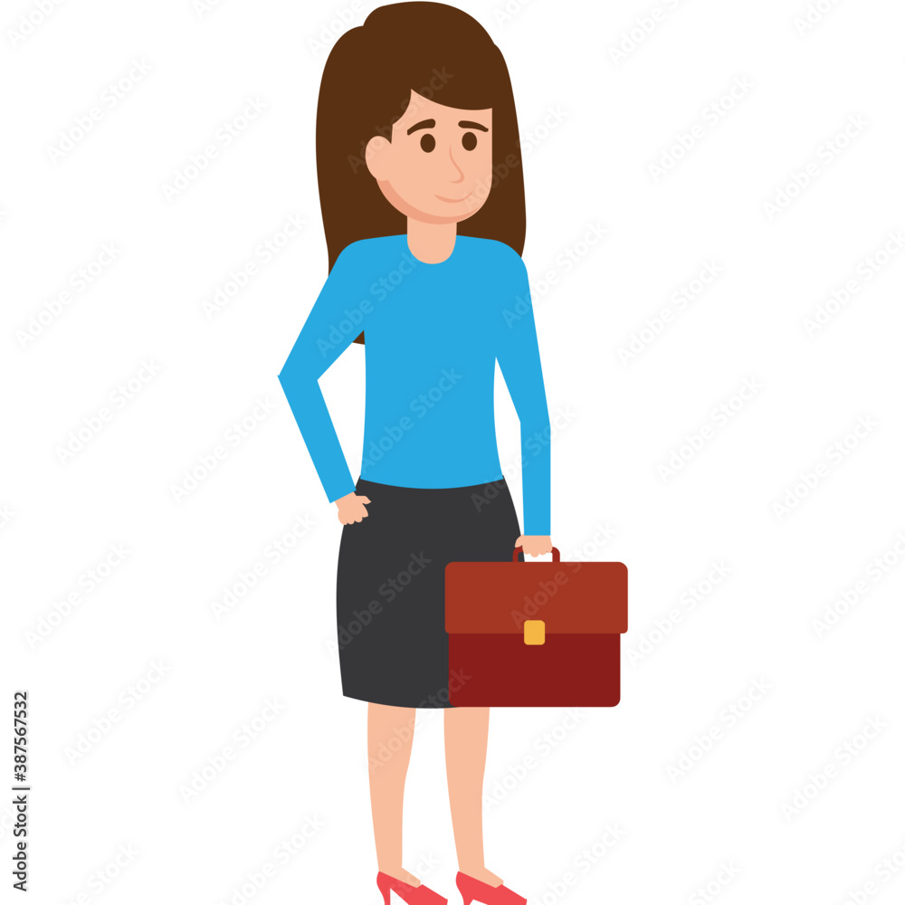 A young pretty lady carrying briefcase and standing depicts businessman assistant
A young pretty lady carrying briefcase and standing depicts businessman assistant