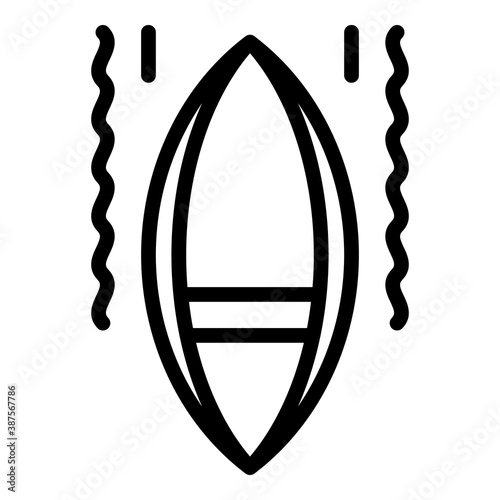 River sup surfing icon. Outline river sup surfing vector icon for web design isolated on white background