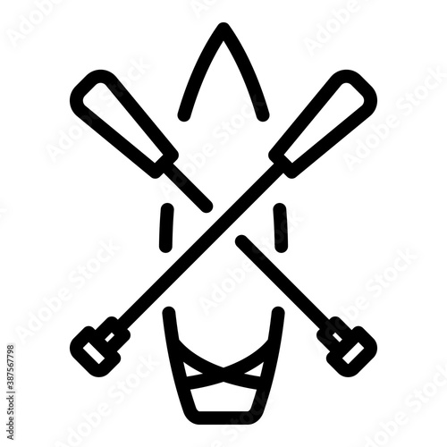 Sup surfing equipment icon. Outline sup surfing equipment vector icon for web design isolated on white background