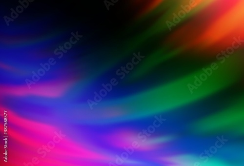 Dark Multicolor, Rainbow vector modern elegant background.