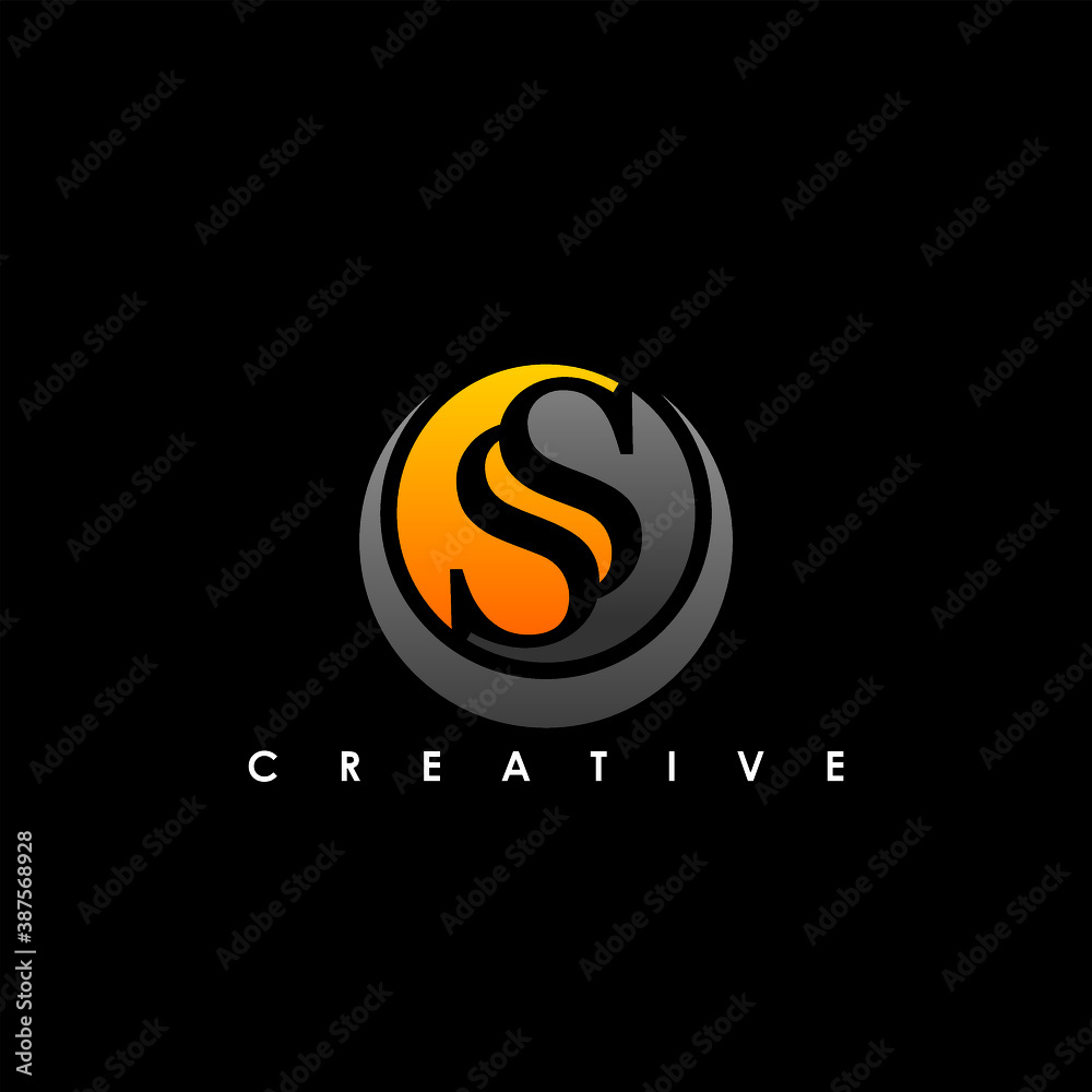 Fototapeta premium SS Letter Initial Logo Design Template Vector Illustration 