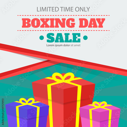 Flat design boxing day sale concept. - Vector.