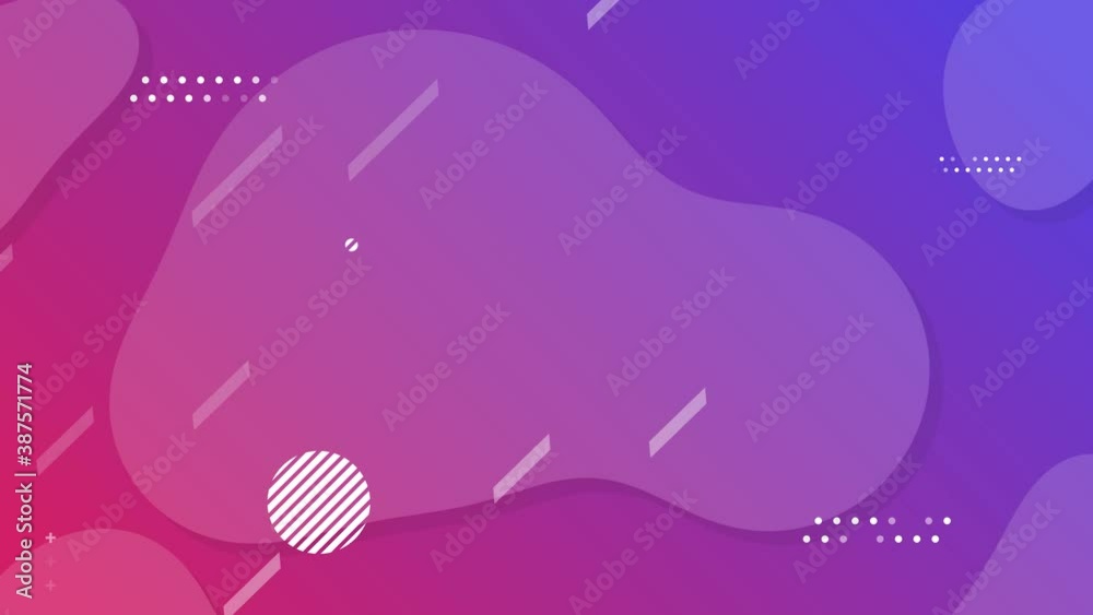 Abstract background with morphing circles in flat style on colorful backdrop.