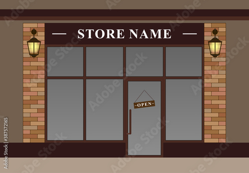 COZY SHOP FACADE WITH LANTERNS