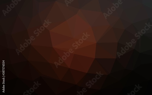 Dark Orange vector polygon abstract layout.